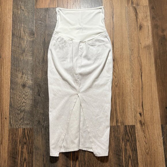Hudson Maternity Reconstructed Denim Skirt Women's Size 28 in White - EUC! - Picture 2 of 8